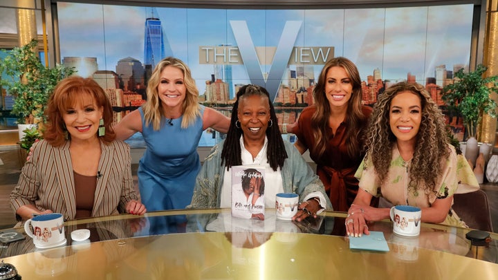 Whoopi Goldberg, center, and her co-hosts on "The View."