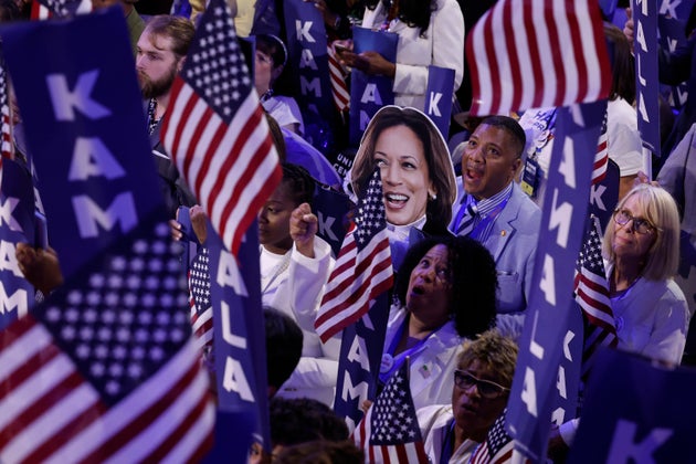 Photos from the Democratic National Convention in Chicago, Illinois, last August. Democratic approval numbers hit a 35-year low in a new poll from NBC News.