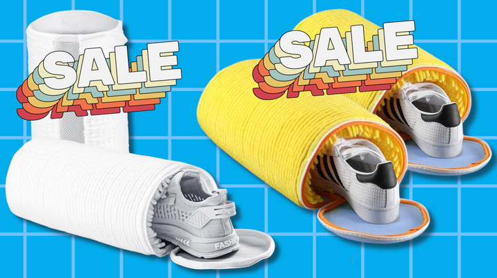 Reviewers love this set of washing machine bags for their shoes — grab one on sale. 