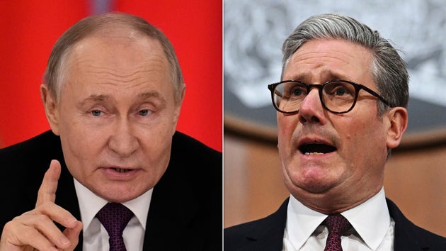 Vladimir Putin and Keir Starmer