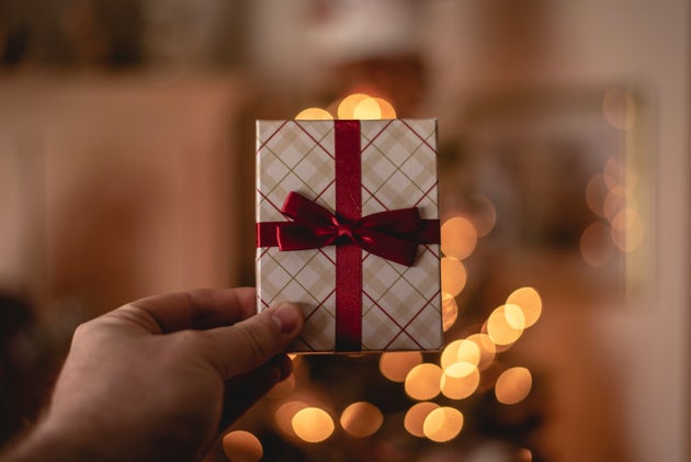 Person holding a present