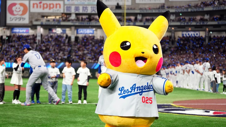 3月18日に開催された「MLB」に登場したピカチュウ