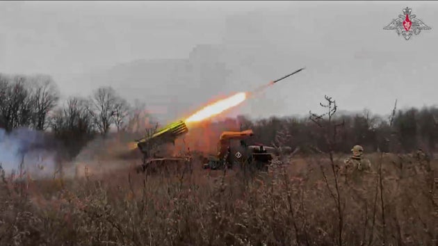 In this photo taken from video distributed by Russian Defence Ministry Press Service on Wednesday, March 19, 2025, a Russian 