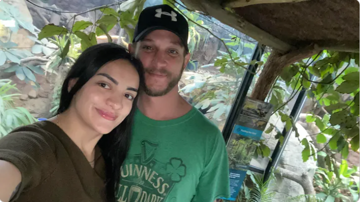 Camila Muñoz, left, was detained by ICE while on the way back from her honeymoon with husband Bradey Bartell.