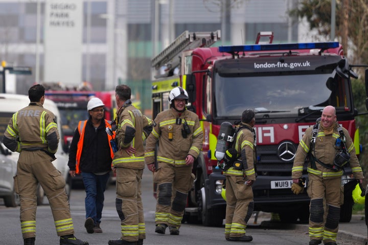 Firefighters hold astatine nan area astir nan North Hyde electrical substation, which caught occurrence Thursday nighttime and lead to a closure of Heathrow Airport successful London, connected March 21, 2025.