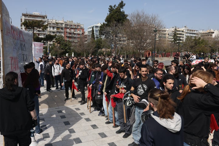 Εικόνα από διαμαρτυρία στη Θεσσαλονίκη