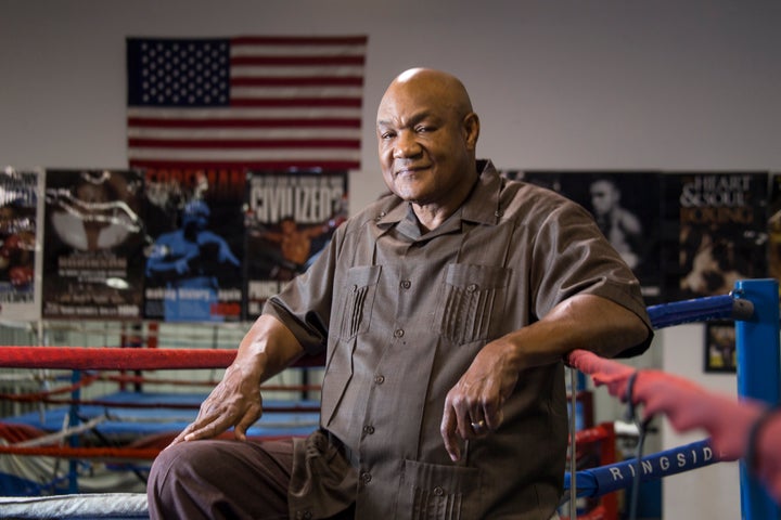 George Foreman, former heavyweight boxing champion, who is now a minister, poses for a portrait at the George Foreman Youth and Community Center on Wednesday, July 22, 2015, in Houston. Foreman died on Friday, his family said in a statement. He was 76. (Photo by Brett Coomer/Houston Chronicle via Getty Images)