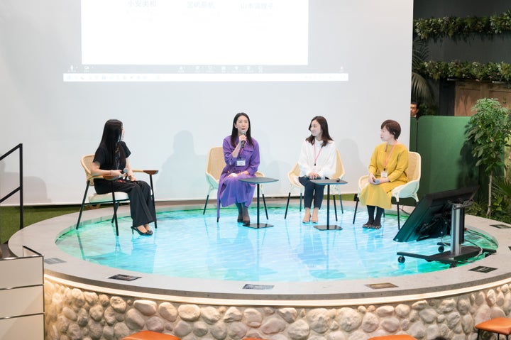 左から、大塚泰子さん、山本満理子さん（元岡山県議会議員 環太平洋大学特任准教授）、宮嶋那帆さん（ローカル大学 代表取締役）、小安美和さん（Will Lab 代表取締役）