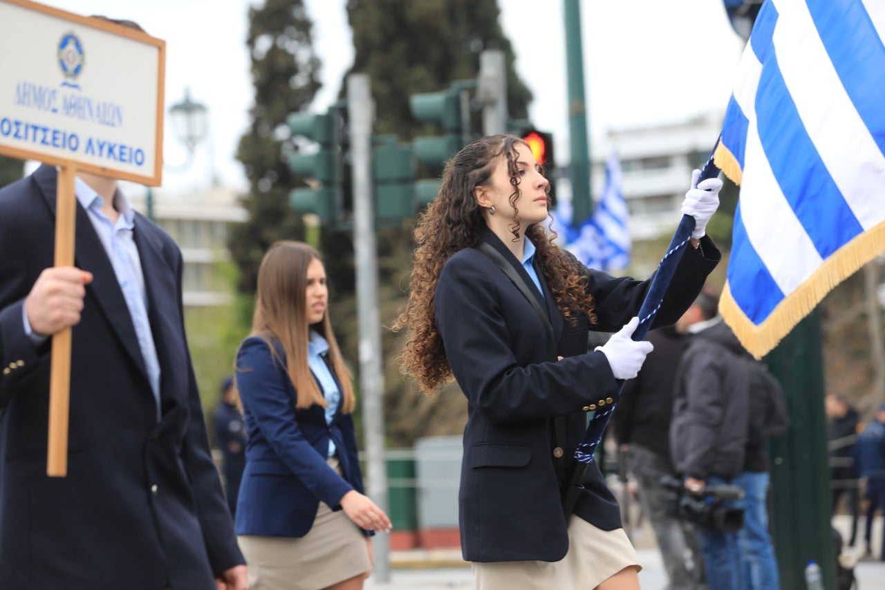 Παρέλαση μαθητών, σπουδαστών, προσκόπων και οδηγών μπροστά από το Μνημείο του Άγνωστου Στρατιώτη στην Αθήνα για την εθνική επέτειο της 25ης Μαρτίου στην Αθήνα, Δευτέρα 24 Μαρτίου 2025. (ΜΙΧΑΛΗΣ ΚΑΡΑΓΙΑΝΝΗΣ/EUROKINISSI)