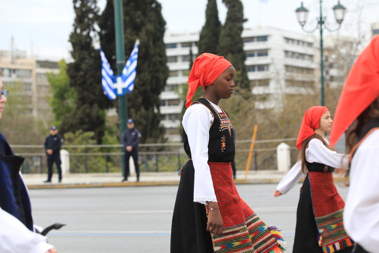 Παρέλαση μαθητών, σπουδαστών, προσκόπων και οδηγών μπροστά από το Μνημείο του Άγνωστου Στρατιώτη στην Αθήνα για την εθνική επέτειο της 25ης Μαρτίου στην Αθήνα, Δευτέρα 24 Μαρτίου 2025. (ΜΙΧΑΛΗΣ ΚΑΡΑΓΙΑΝΝΗΣ/EUROKINISSI)