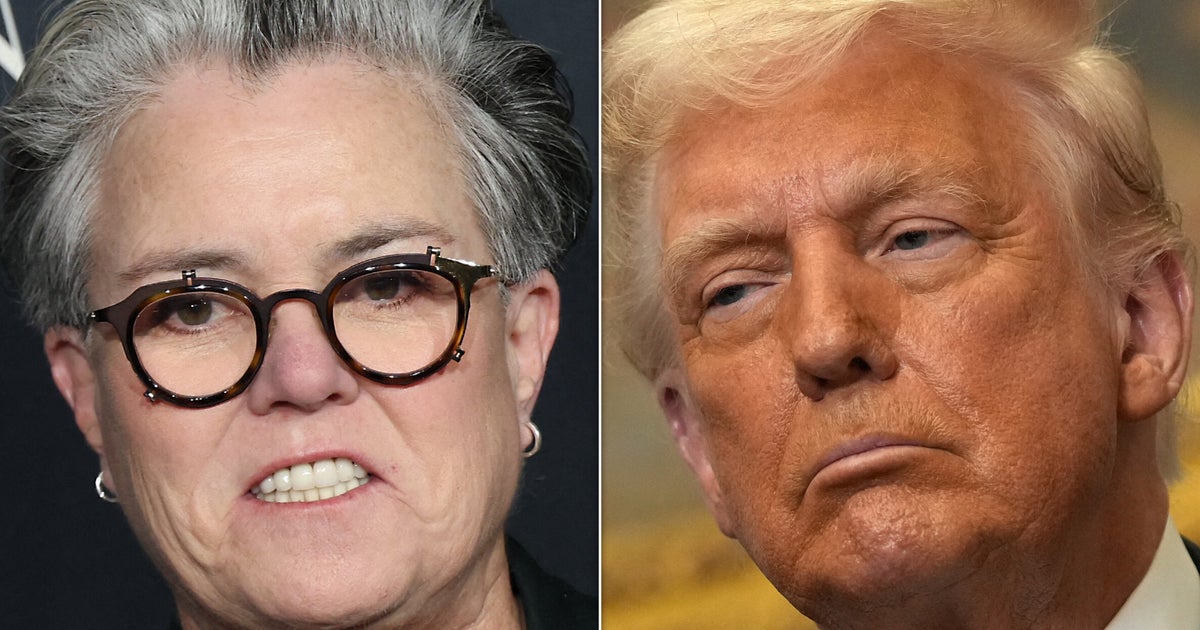 Rosie O'Donnell discussing her feud with Donald Trump