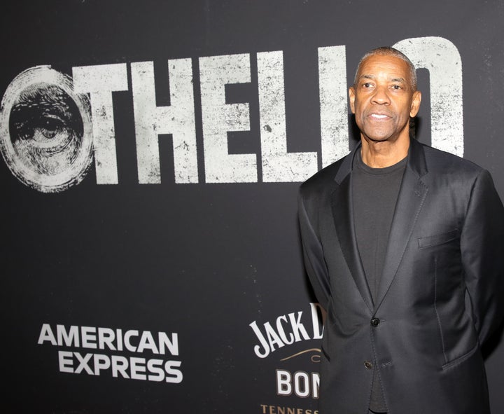 Denzel Washington poses at the opening night after party for "Othello" on Broadway at Tavern on The Green on March 23 in New York City.