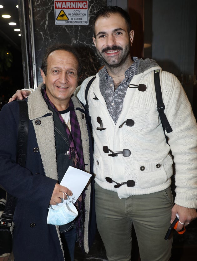 Ο Σπύρος Μπιμπίλας και ο Γιώργος Καρκάς σε μία από τις τελευταίες κοινές τους εμφανίσεις.