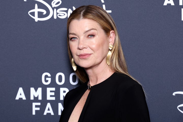 Ellen Pompeo attends the "Good American Family" By Disney+ Premiere At Pathé Beaugrenelle on March 24, 2025 in Paris, France. (Photo by Pascal Le Segretain/Getty Images)