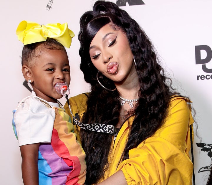 Kulture Kiari Cephus and Cardi B attend the Teyana Taylor "The Album" Listening Party on June 17, 2020, in Beverly Hills, California.