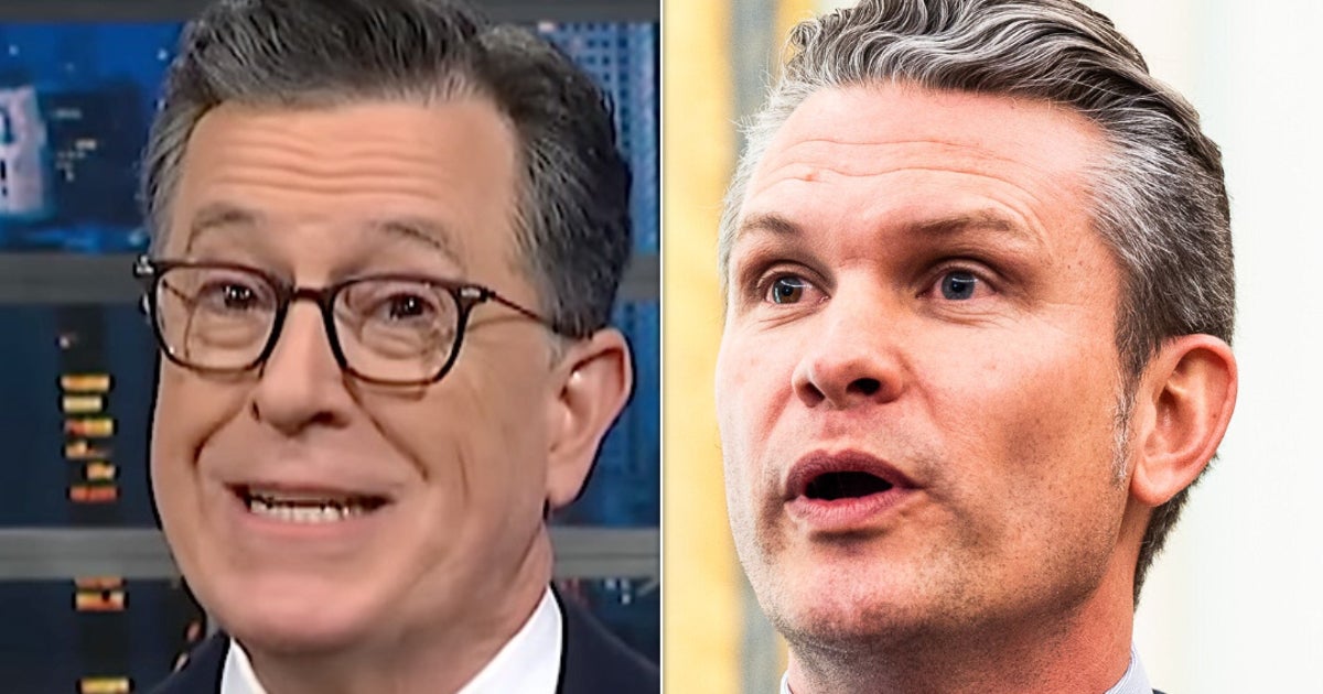 Stephen Colbert Trolls Pete Hegseth With Lightning Fast Answer To Trump Spox's Question