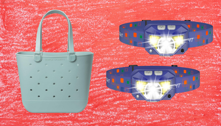Simple Modern tote and set of headlamps