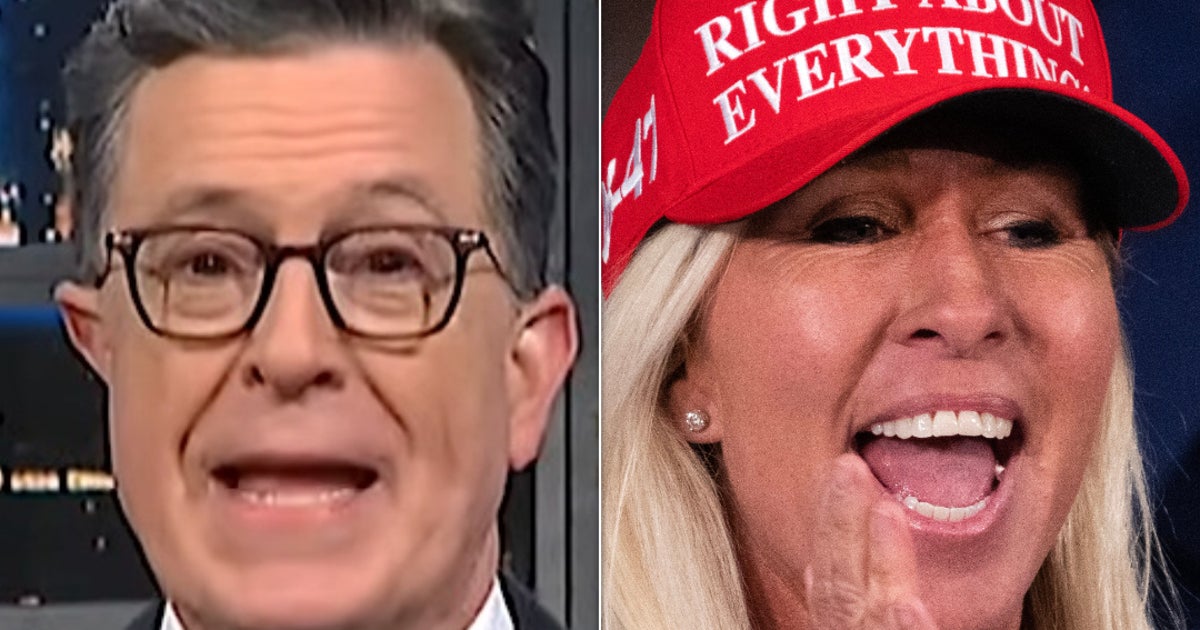 Stephen Colbert Trolls Marjorie Taylor Greene On How She Learned To Speak English