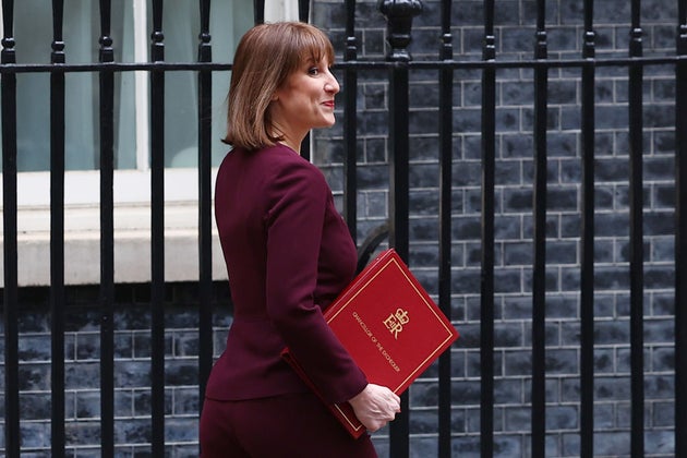 Rachel Reeves leaves 11 Downing Street to deliver her Spring Statement.