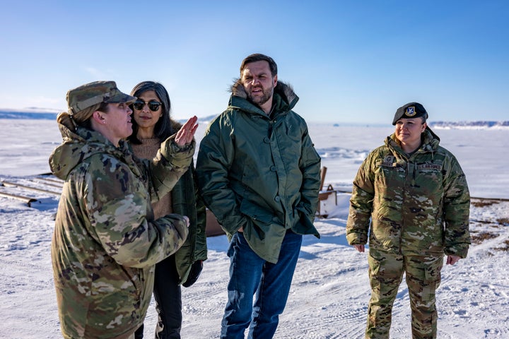 U.S. Vice President JD Vance and second lady Usha Vance tour the U.S. military's Pituffik Space Base on March 28, 2025 in Pituffik, Greenland. (Photo by Jim Watson - Pool/Getty Images)