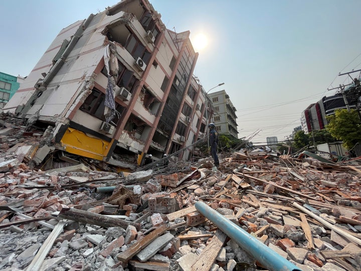 Survivors Nonetheless Being Discovered After Myanmar Earthquake, Deaths Exceed 2,700 4 A rescuer from China carries out rescue work at a quake site in Mandalay, Myanmar, March 31, 2025. (Photo by Jiang Chao/Xinhua via Getty Images)