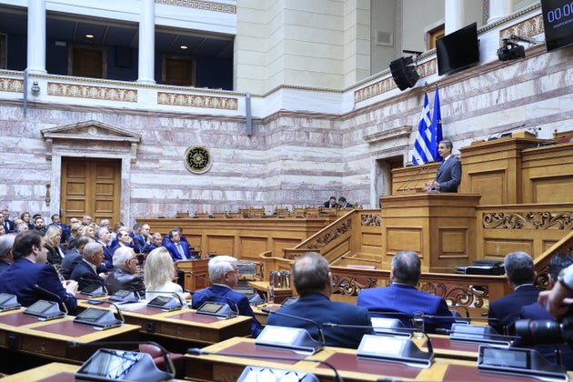 Στιγμιότυπο από τη συνεδρίαση της ΚΟ της ΝΔ, όπου κάποιοι βουλευτές εξέφρασαν παράπονα