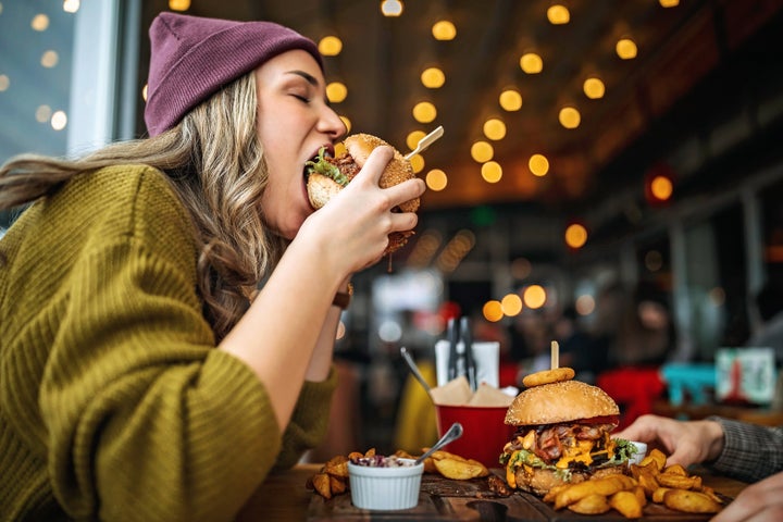 A big meal causes a surge in blood sugar, which then leads to a surge in insulin to bring blood sugar levels back down (resulting in fatigue).