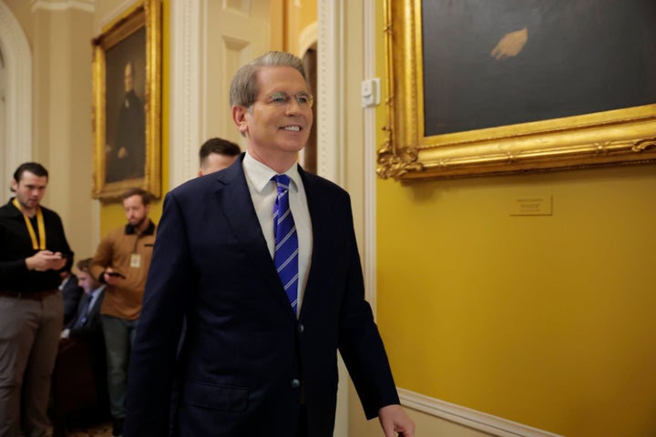 Treasury Secretary Scott Bessent arrives at the U.S. Capitol on April 2 in Washington, D.C. Bessent met with Senate Republicans ahead of President Donald Trump's announcement on a new round of tariffs.
