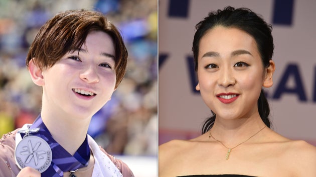 （左から）中田璃士選手（2024年12月21日撮影）浅田真央選手（2020年1月21日撮影）