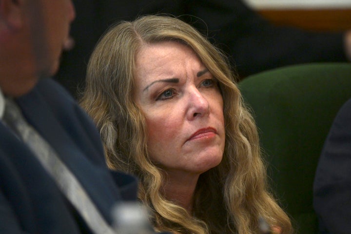Lori Vallow Daybell sits during her sentencing hearing at the Fremont County Courthouse, July 31, 2023, in St. Anthony, Idaho.