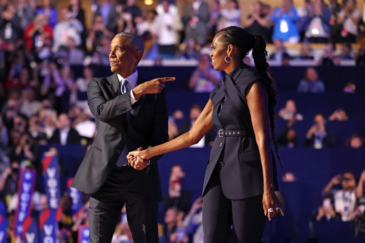 Michelle Obama Speaks Out About Divorce Rumors, And You Can Inform She's Had Sufficient - The Boston Courier 1 Michelle and former President Barack Obama on the second day of the Democratic National Convention in August 2024.