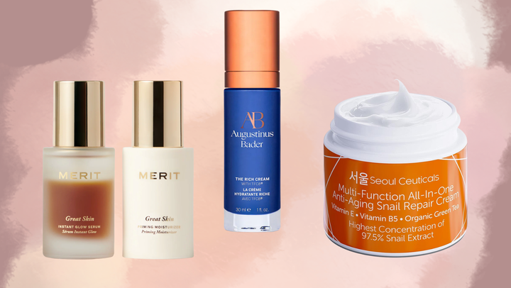A Merit gift set, Augustinus Bader moisturizer and snail mucin cream