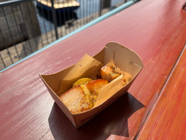 豚角煮のアップルマスタードソース