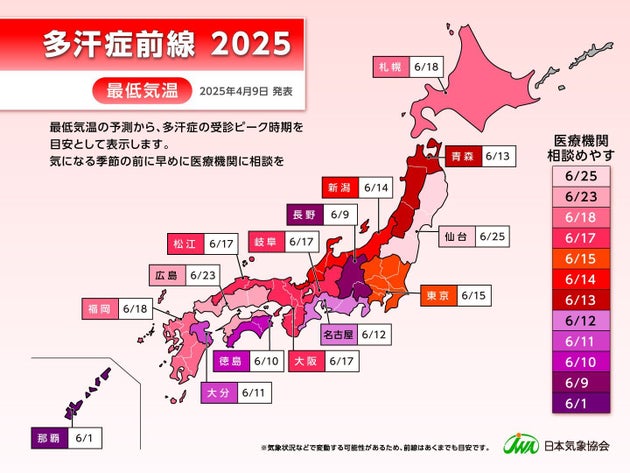 多汗症前線（提供：科研製薬）