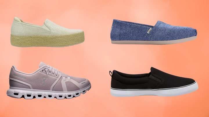 Slip-on shoes by Skechers, Toms, On and A New Day.