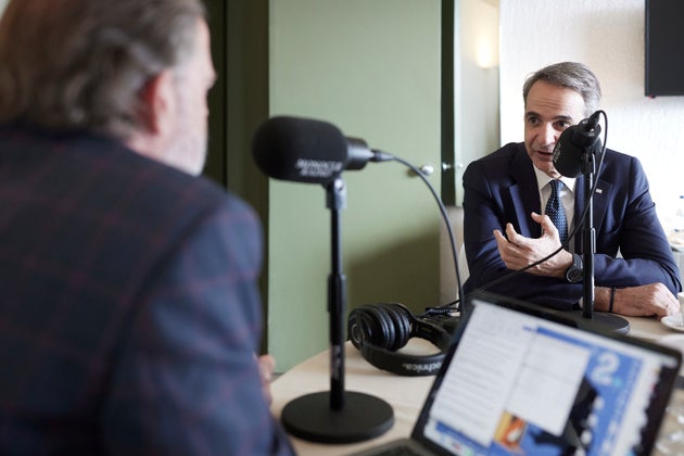 Στις διεθνείς εξελίξεις και στις σχέσεις Ε.Ε. - ΗΠΑ αναφέρθηκε ο Κυριάκος Μητσοτάκης