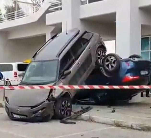 Τροχαίο στο ΟΑΚΑ - Αναποδογυρισμένο όχη