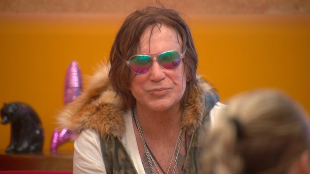 Mickey Rourke in the Celebrity Big Brother house last week