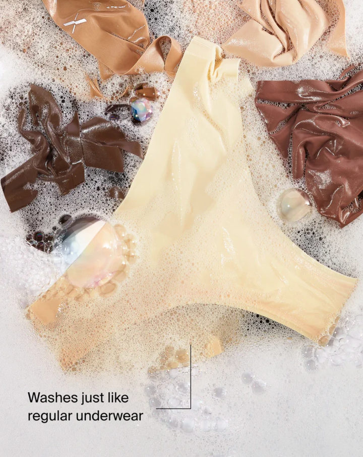 No complicated washing instructions here. These are machine washable like regular underwear.
