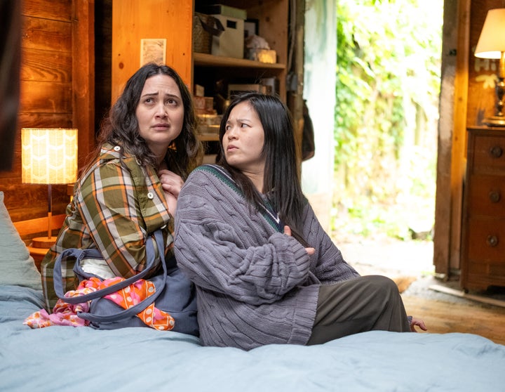 Working on the film “was such a warm hug of an experience,” said Tran, seen here with Gladstone.