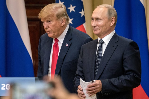 Donald Trump and Vladimir Putin in 2018.