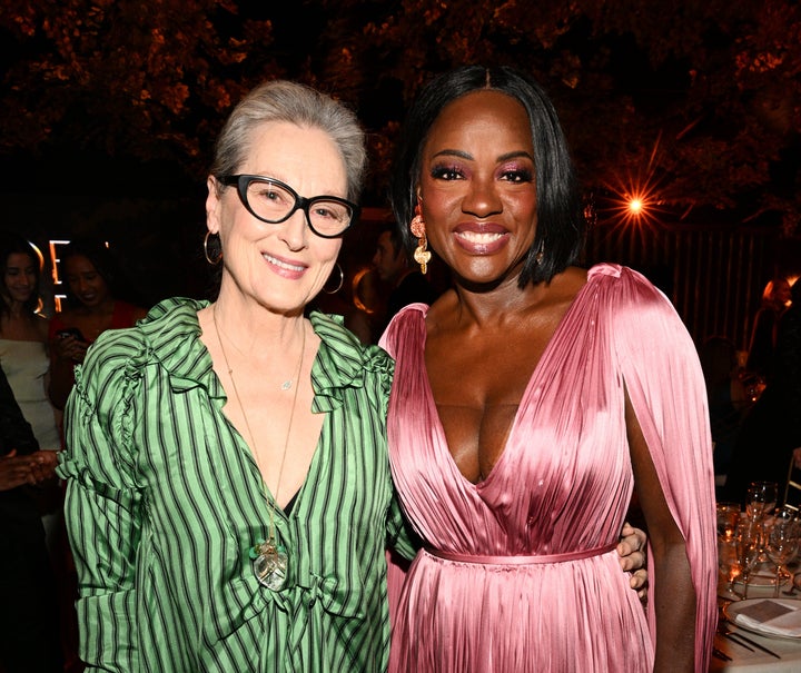 Viola Davis, right, admitted that she got "super creepy" with Meryl Streep.
