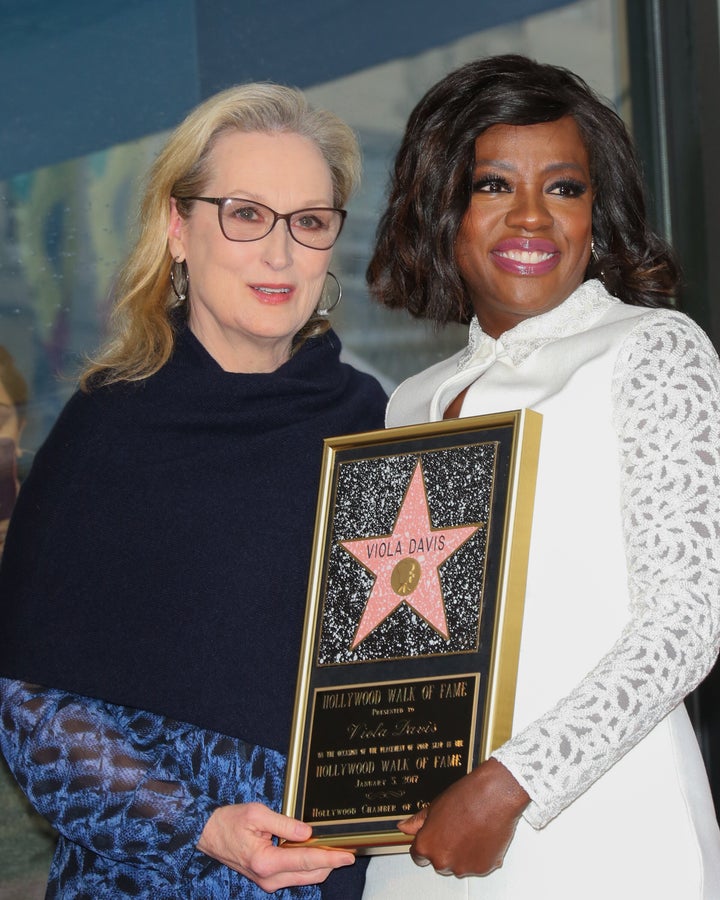 Meryl Streep, left, and Viola Davis first acted together in the 2008 thriller "Doubt."