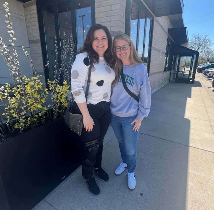 The author (left) with Carrie.