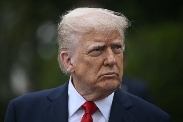 US President Donald Trump looks on as he hosts the annual Easter Egg Roll on the South Lawn of the White House on April 21, 2025