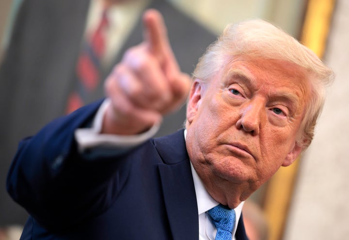Amid his bitter battle with Harvard and other colleges, President Donald Trump (pictured on April 22) announced he will be speaking at graduation ceremonies for the University of Alabama and West Point.