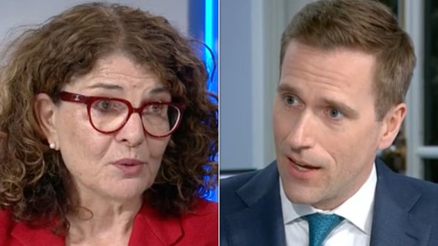 Diana Johnson and Wilfred Frost on Sky News.