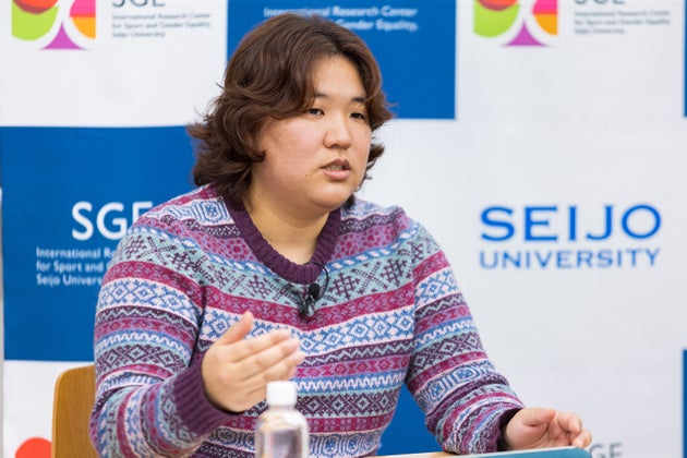 野口さんも元プロサッカー選手。プライドハウス東京での活動を通じ「スポーツ界においても若者の声を聞く事が大切」と訴える