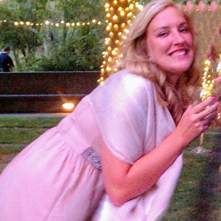 "This is me intoxicated at a friend's wedding in 2012," the author writes.