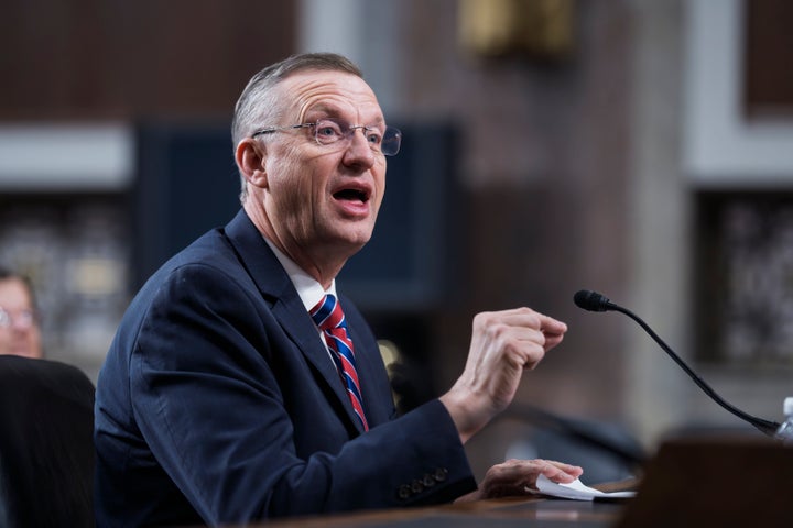 Doug Collins, President Donald Trump's pick to be Secretary of the Department of Veterans' Affairs, speaks at his confirmation hearing before the Senate Veterans' Affairs Committee at the Capitol in Washington, on Jan. 21.
